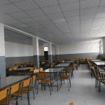 Overview of the newly furnished library